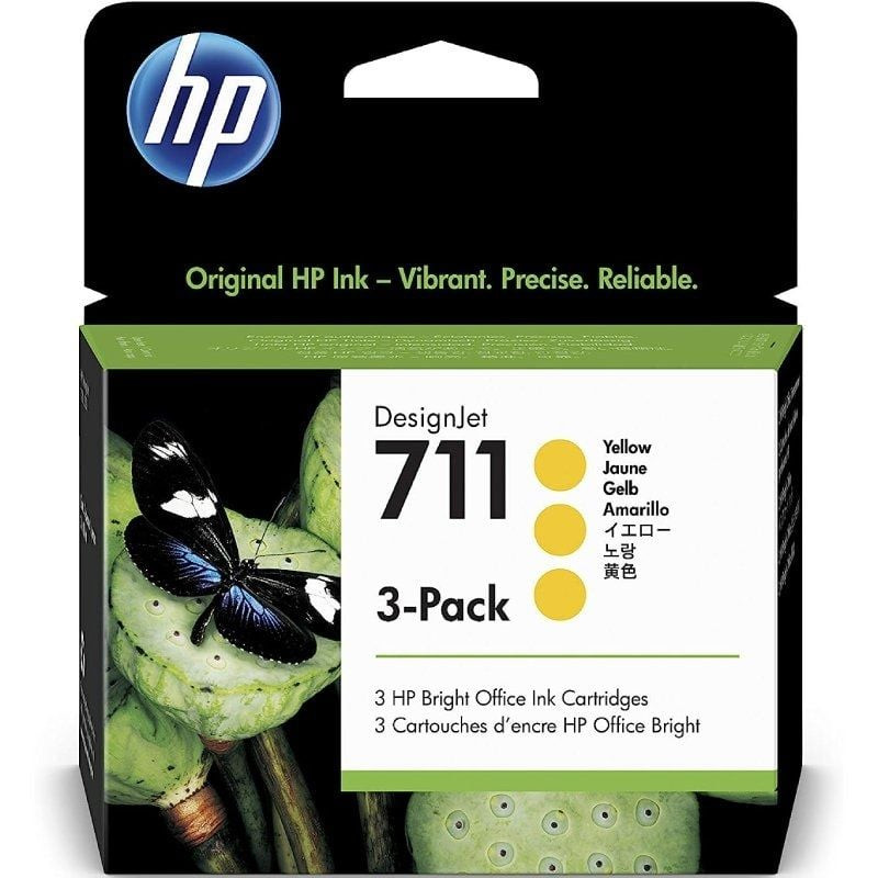 Cartucho de tinta original hp nº711 multipack/ 3x amarillo